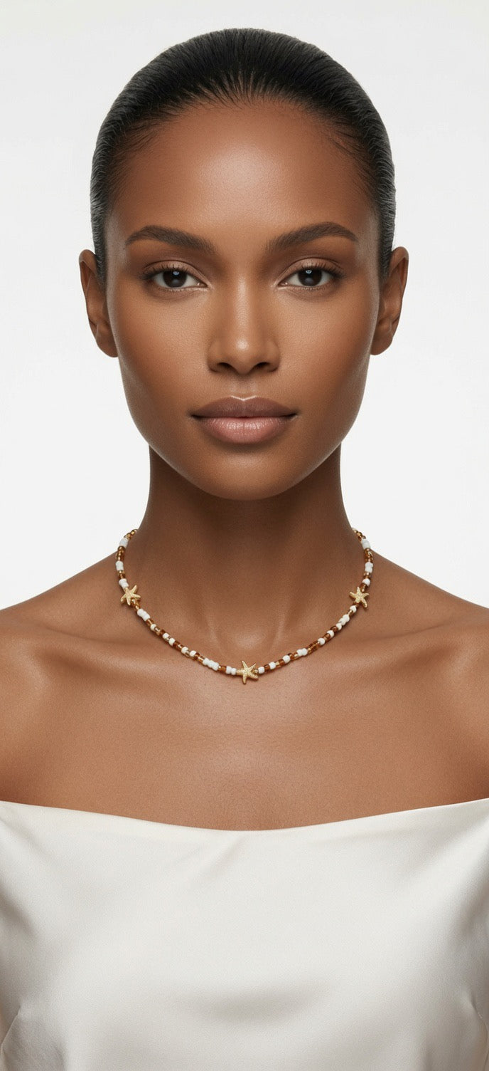 Collier bohème simple avec des perles